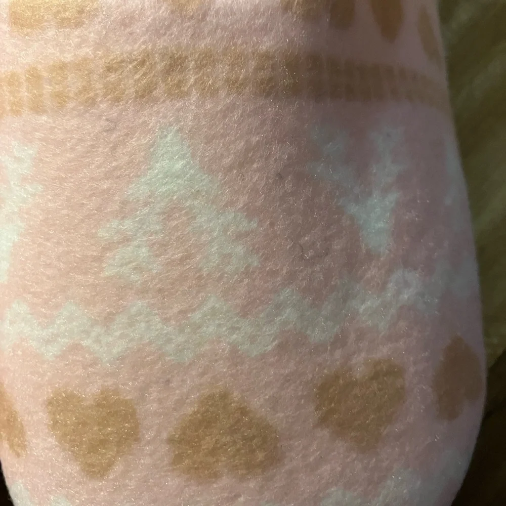🌸Cuddl Duds Pink Heart Girls Slippers